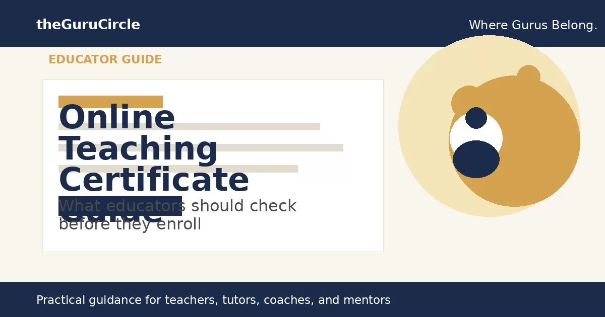 Educator with teaching certificate and professional credentials