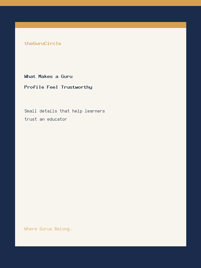 Trusted teacher profile details for parents and learners
